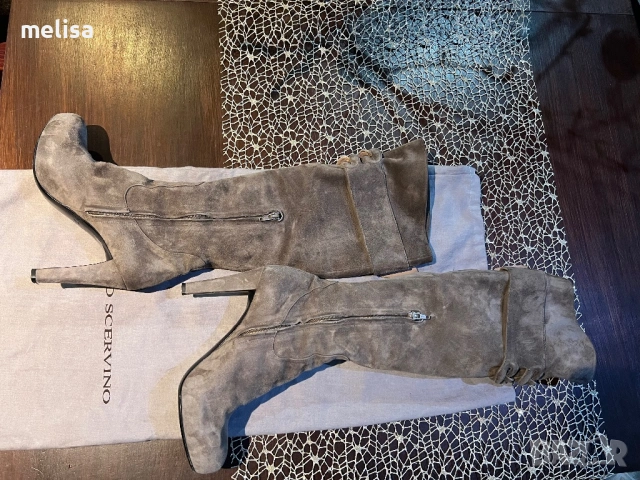 Ermanno Scervino велурени ботуши, снимка 4 - Дамски ботуши - 53391930