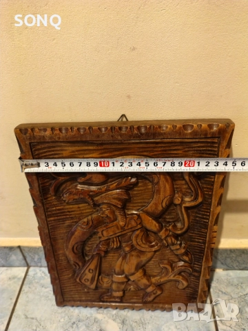 Страхотно Старо Пано Дърворезба-Ацтеките И Маите, снимка 8 - Пана - 52120938