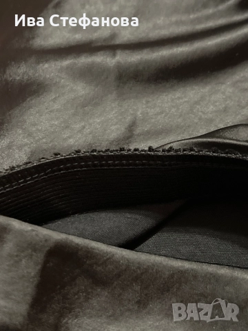 Дълга нова  елегантна класическа права пола ти  трапец русалка черна сатен сатенена , снимка 6 - Поли - 45529823