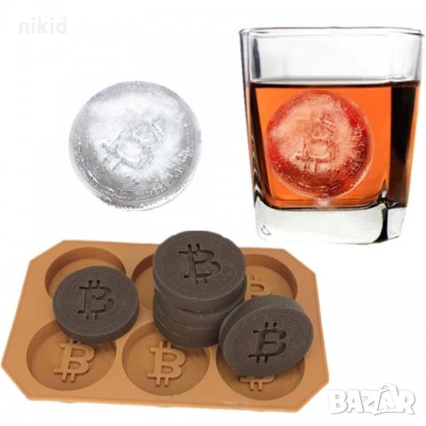 Bitcoin Биткойн монети дълбок силиконов молд форма декорация торта фондан шоколад гипс и др, снимка 3 - Форми - 24727905