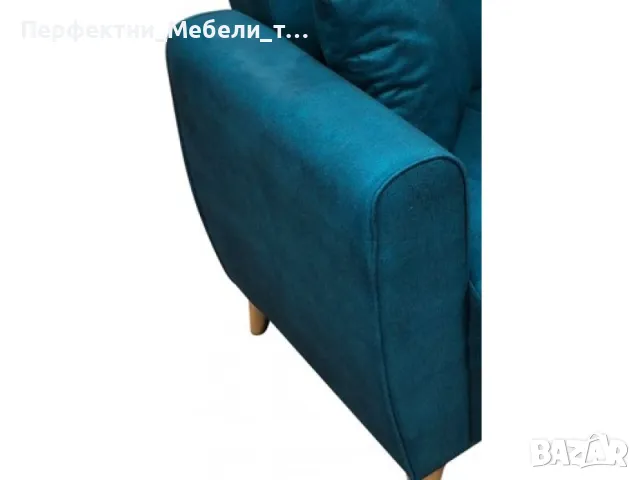 Велурен диван с фунция сън в цвят петрол на склад-най-ниска цена!, снимка 2 - Дивани и мека мебел - 48626590