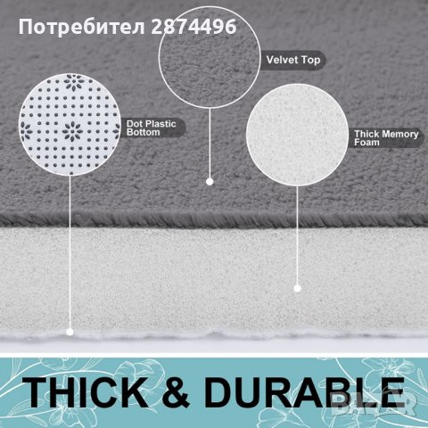 3849 Абсорбиращо килимче за баня, снимка 9 - Други стоки за дома - 39890227