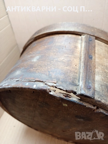 Соц Стара Дървена Крина Шиник За Зърно. НОМЕР 779., снимка 8 - Антикварни и старинни предмети - 53585172