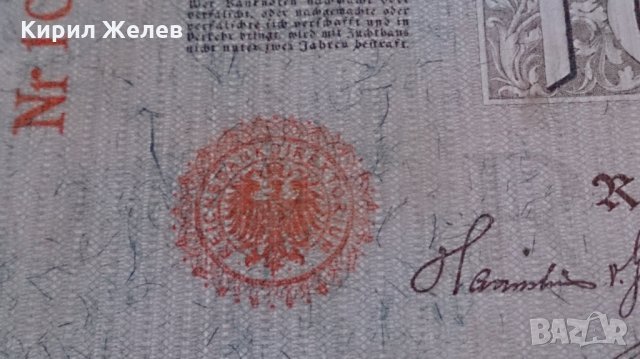 Банкнота 1000 райх марки 1910год. - 14738, снимка 8 - Нумизматика и бонистика - 29065576