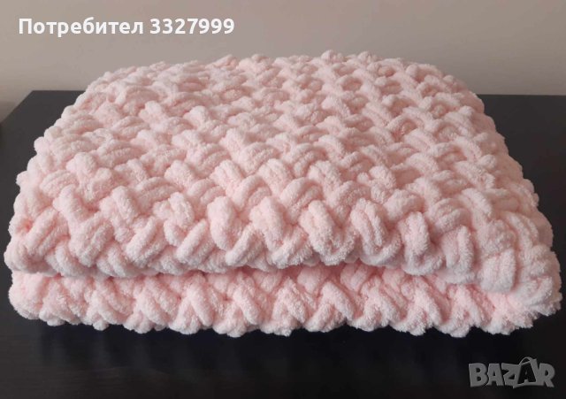 Ръчно плетено одеяло 82/85 см, снимка 8 - Спално бельо и завивки - 42326112