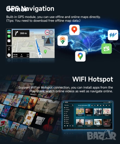 Rimoody 2G 64G Android стерео радио за Ford Transit 2015-2019, 9 инча, снимка 6 - Аксесоари и консумативи - 52964412