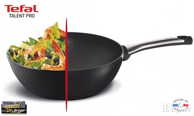 Уок тиган Tefal  Talent Pro / WOK PAN INDUCTION, снимка 4 - Съдове за готвене - 28621098