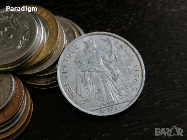 Монета - Френска Полинезия - 5 франка | 1975г., снимка 2 - Нумизматика и бонистика - 28668053