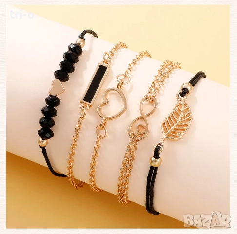 Дамски моден кварцов часовник, циферблат с пеперуди и цветя + 5 гривни, без кутия, снимка 6 - Дамски - 52586952