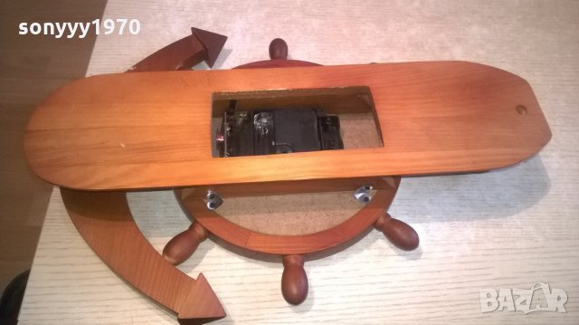 голяма котва с рул-дървена с часовник-42х31х6см-внос холандия, снимка 18 - Колекции - 27965272