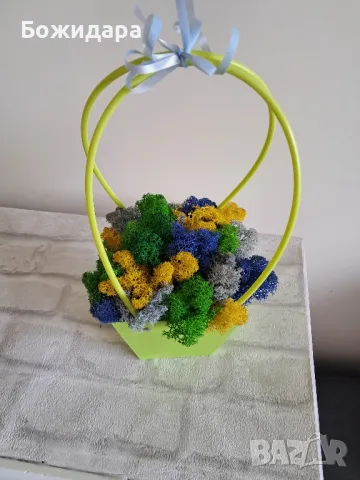 Кошнички със скандинавски мъх, снимка 8 - Декорация за дома - 49479525