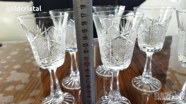 кристални чаши Зорница лукс , снимка 5 - Антикварни и старинни предмети - 50180125
