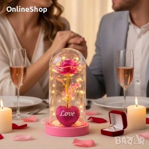 Светеща декоративна роза, снимка 8 - Декорация за дома - 53115682