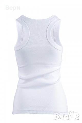 Нов дамски бял потник с 3D принт Котка със сини очи, Х-гръб, прав гръб, снимка 10 - Потници - 28361545