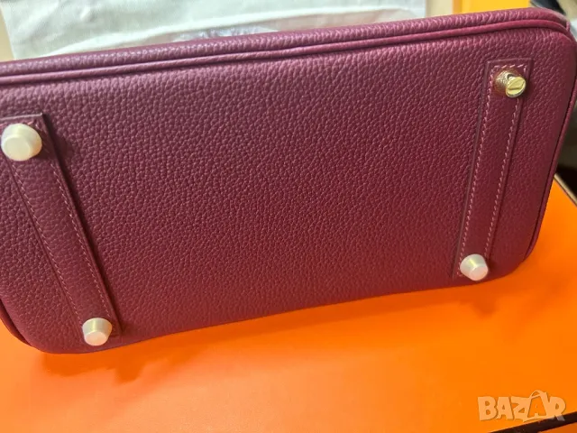 Чанта HERMES BIRKIN 30 BORDEAUX EPSOM GOLD HARDWARE, снимка 5 - Чанти - 47332715