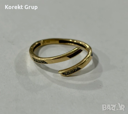 Златен пръстен 1.7 грама 14 карата 585, снимка 4 - Пръстени - 53037490