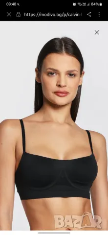 Черен сутиен Calvin Klein Без банели. М