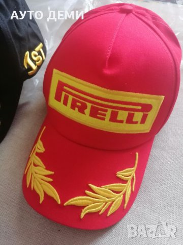 Черна и червена качествена шапка с надпис Пирели Pirelli марка гуми на атомобил, снимка 10 - Аксесоари и консумативи - 36268294