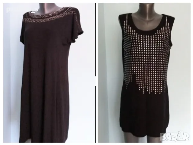 Два различни броя / Черна маркова рокля тип туника  / голям размер 