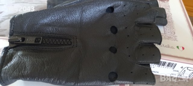 Ръкавици без пръсти ест.кожа L