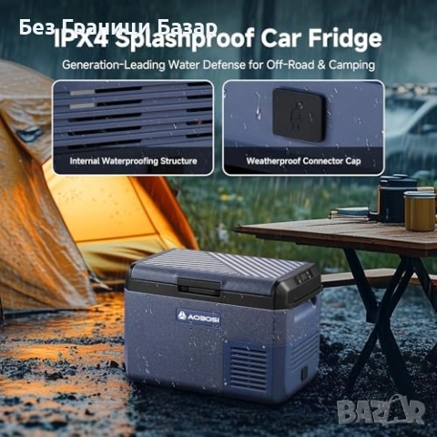 Нов Преносим авто хладилник фризер 25L за кемпер лодка кола автомобил, снимка 2 - Друга електроника - 52943604