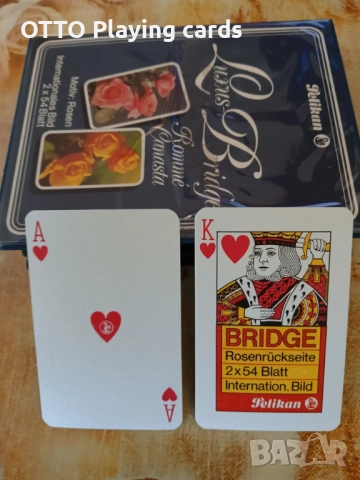 Луксозни немски стари карти за игра Pelikan, произведени в Берлин, снимка 4 - Карти за игра - 50392977