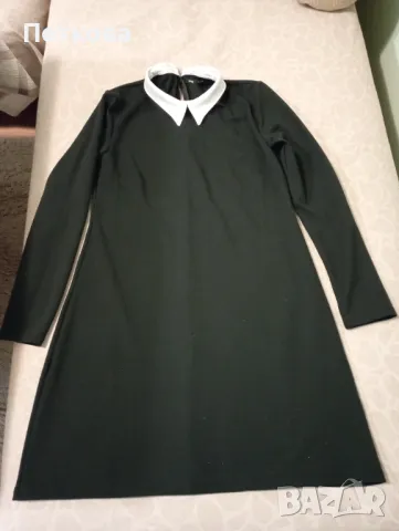 Дамска рокля с бяла яка, снимка 1