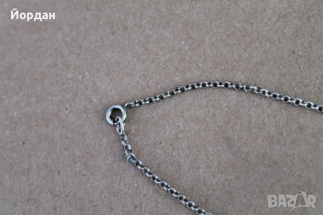 Сребърно колие с камъни гранати, снимка 2 - Колиета, медальони, синджири - 50772301