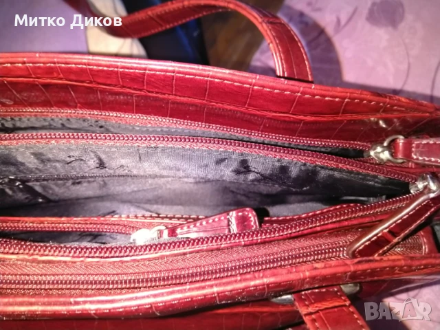 Женска чанта нова през рамо маркова на Джорджио Ферра естестевна кожа 34х18х9см, снимка 11 - Чанти - 51009029