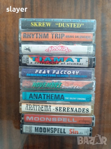Лот аудио касети Krokus,Moonspell,Anathema,Tiamat