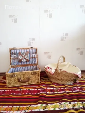 Стари ратанов куфар и кошница за пикници,туризъм,риболов и други. , снимка 14 - Сервизи - 50025587