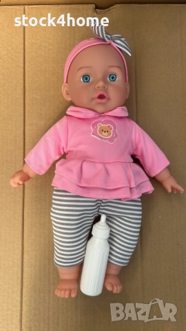 ПРОМО!! Реалистично Говорещо Бебе на български със шише , 30 см , снимка 7 - Кукли - 52183335