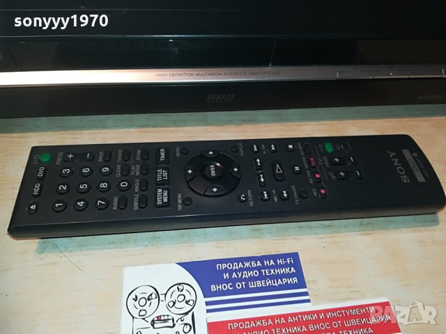 sony rdr-hx780 dvd recorder-hdd/dvd/usb/hdmi-160gb+remote, снимка 10 - Плейъри, домашно кино, прожектори - 29059365