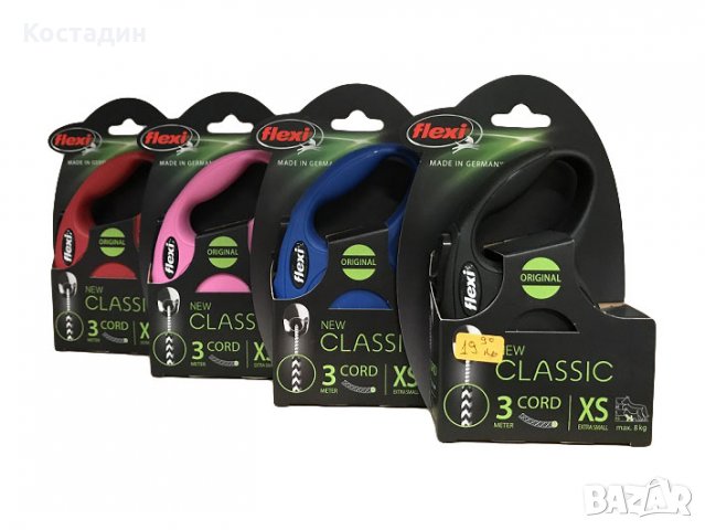 Flexi Classic - Автоматичен Повод за Куче - CORD/TAPE - XS , S , M , L, снимка 1 - За кучета - 24190025