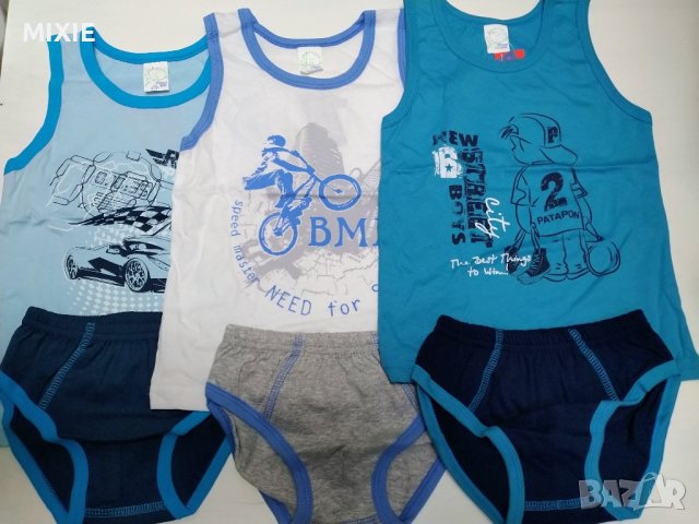 Нов детски комплект от потник и слип, 3 бр. в пакет