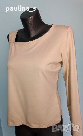 Блуза с дълъг ръкав и открито рамо "Chasse Croise" / голям размер , снимка 3 - Тениски - 28414796