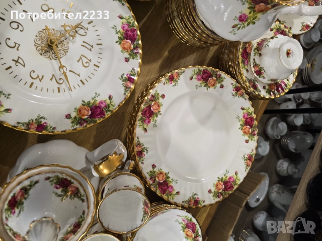 Royal Albert – Old Country Roses!  140 части • 24K позлата • Англия!  Цена: 4200 лв  Уникално голям , снимка 11 - Сервизи - 52433260