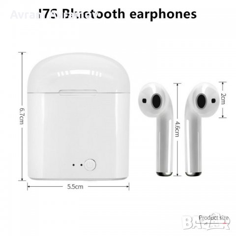 Безжични слушалки Хендсфри Блутут Bluetooth 5.0 i7S Wireless Earphones, снимка 5 - Слушалки, hands-free - 28581558