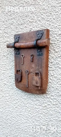 Стара,200 годишна дъбова закачалка, снимка 4 - Антикварни и старинни предмети - 49262474