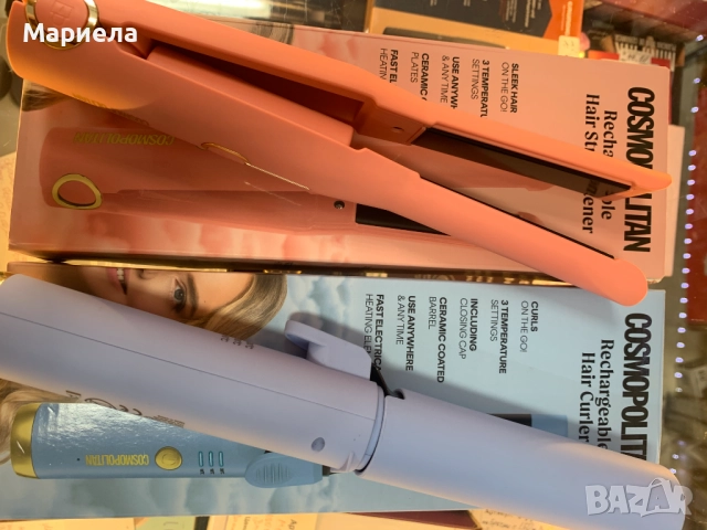 Комплект Безжични Маша и Преса за Коса / Cosmopolitan