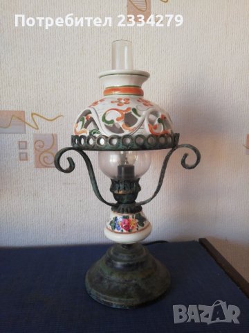Порцеланови настолни лампи стари,изработка в Италия , снимка 7 - Настолни лампи - 41856637