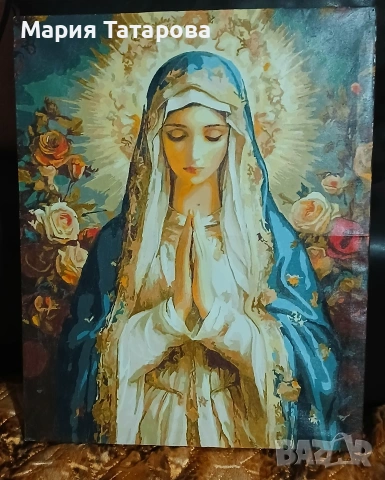 Картина рисува по номера Богородица