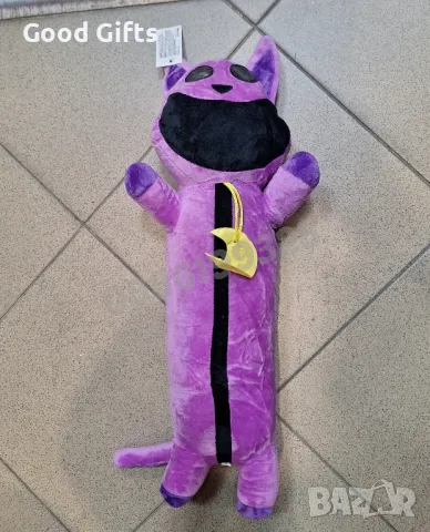 Голяма Плюшена играчка Smiling Critters Cat Nap Лилава котка CatNap , снимка 4 - Плюшени играчки - 47330080