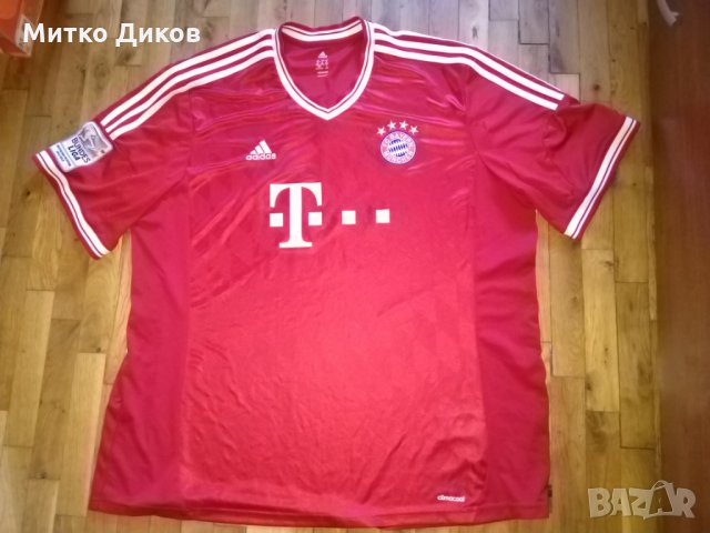 Байерн Мюнхен тениска 2013-14 Адидас №6 Тиаго игрална с бадж размер ХХХЛ