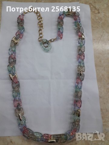 Колие красиво и екстравагантно + Бонус шикозен Колан/Колие, снимка 4 - Колиета, медальони, синджири - 43242947