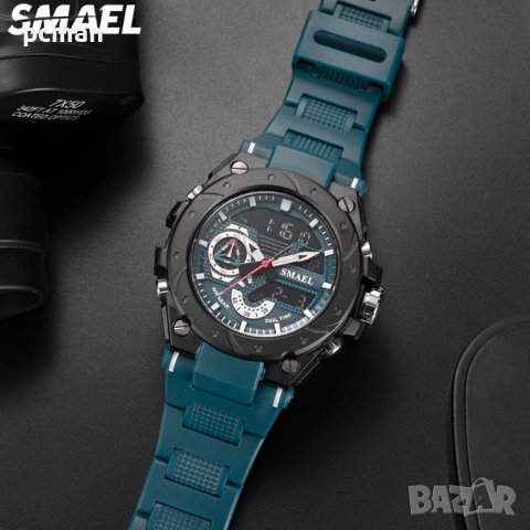 SMAEL Black Blue 8060 Мъжки спортен кварцов и цифров часовник., снимка 1