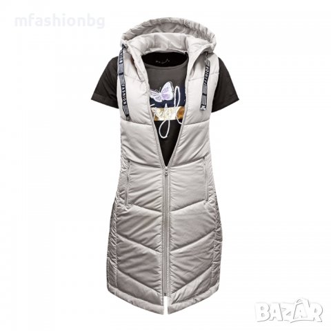 Дамски, Дълги елеци с качулка, вече до 5XL, снимка 3 - Елеци - 34960477