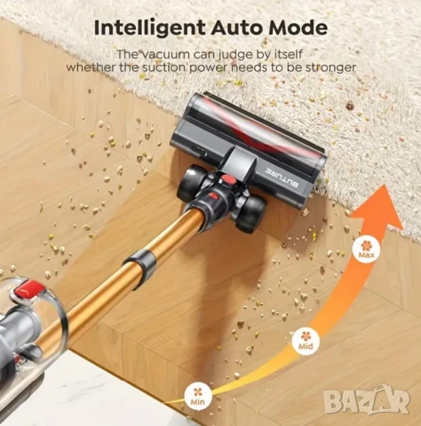 Безжична Вертикална Прахосмукачка Laresar V7, 55000Pa, LED Дисплей и Батерия - 60мин Работа 20000mAh, снимка 2 - Прахосмукачки - 51414345