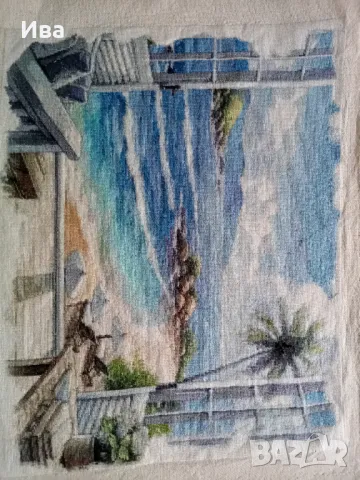 Гоблен " Изглед към морето", снимка 2 - Гоблени - 49423275