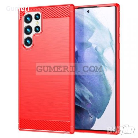 Samsung Galaxy S22 Ultra 5G Противоударен Силиконов Гръб - Карбон, снимка 9 - Калъфи, кейсове - 36850504